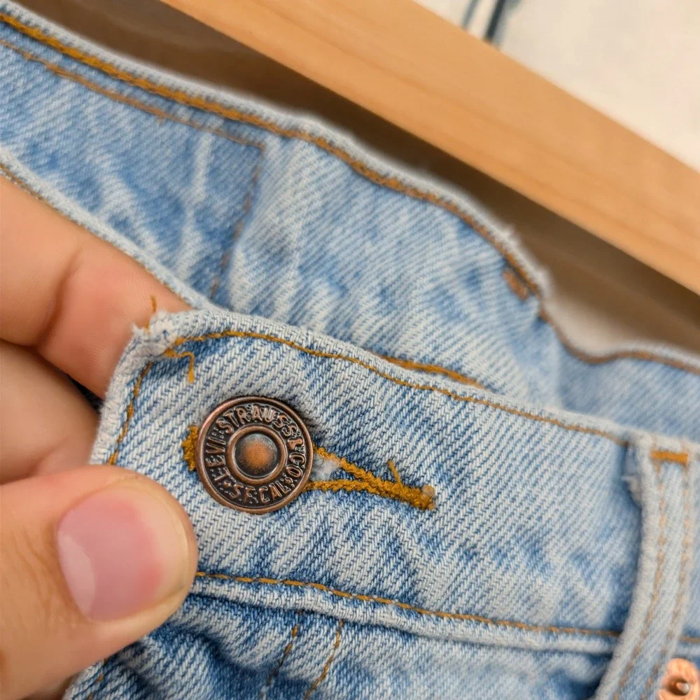 VTG Levi's 505 Jeans Men's 38x32 Blue Regular Fit Straight Leg Orange Tab 90s